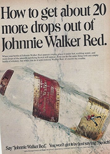 0798578823892 - 1973 VINTAGE ALCOHOL ADVERTISEMENT JOHNNIE WALKER RED LABEL SCOTCH WHISKY