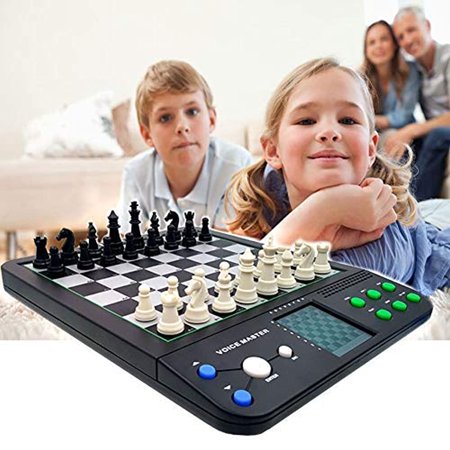 0798711374021 - ICORE ELECTRONIC TALKING CHESS COMPUTER SET, MAGNETIC TRAVEL VOICE CHESS ACADEMY,CHECKERS SET CHESS,BOARD GAMES, 8-IN-1 100 COMPUTER PROGRAMS PRACTICE TACTICS FOR KIDS & ADULTS