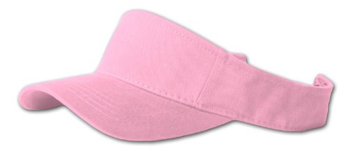 0798711801145 - SOLID SPORTS BLANK VISOR (COMES IN MANY DIFFERENT COLORS), PINK