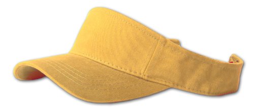 0798711801176 - SOLID SPORTS BLANK VISOR (COMES IN MANY DIFFERENT COLORS), YELLOW