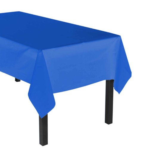0798804017880 - PARTY ESSENTIALS HEAVY DUTY PLASTIC TABLE COVER, 54 X 108, ROYAL BLUE