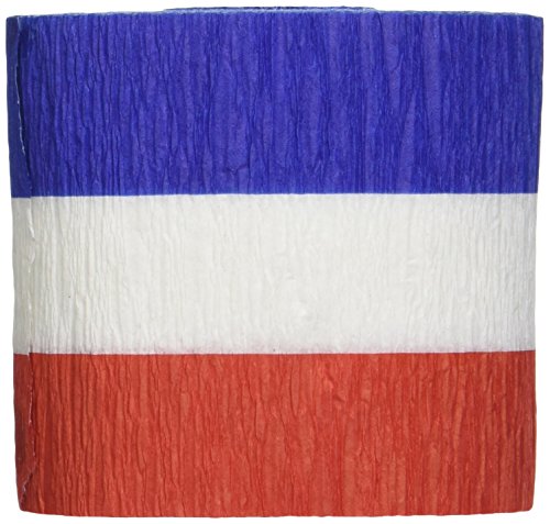 0798804117634 - FR PATRIOTIC CREPE STREAMER (RED, WHITE, BLUE) PARTY ACCESSORY (1 COUNT) (1/PKG