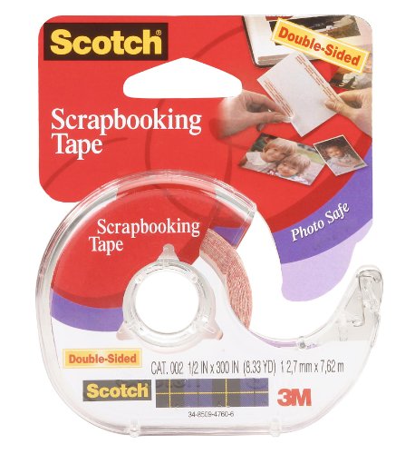 0798804302245 - SCOTCH 002 1/2-INCH BY 300-INCH DOUBLE SIDED PHOTO AND DOCUMENT TAPE