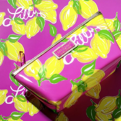 0798813127600 - ESTEE LAUDER LILLY PULITZER DESIGNER COSMETIC BAG 2014 PVC LIMITED EDITION