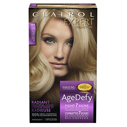 0798813186140 - CLAIROL HAIR COLOR AGE DEFY EXPERT COLLECTION 9A LIGHT ASH BLONDE DYE KIT