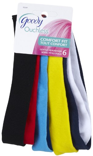 0798813215628 - GOODY OUCHLESS COMFORT FIT HEADBANDS, 6 COUNT (#32109)