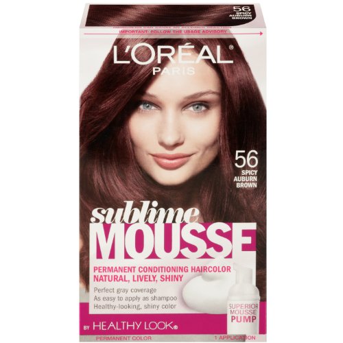 0798813394910 - L'OREAL PARIS SUBLIME MOUSSE BY HEALTHY LOOK HAIR COLOR, 56 SPICY AUBURN BROWN