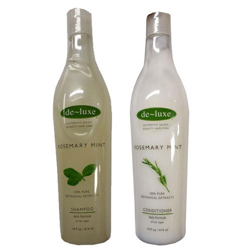 0798813706607 - DE LUXE SHAMPOO AND CONDITIONER ROSEMARY MINT 14 OUNCES EACH
