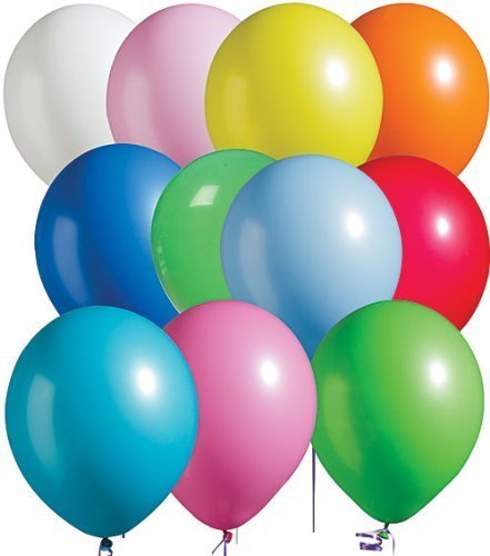 0798837646736 - 2 X ASSORTED BRIGHT TONE LATEX BALLOONS PACKAGE OF 100 BY ZOFIT