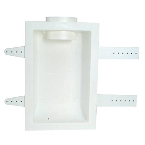 0079916202211 - EZ-FLOW DRYER VENT BOX - RECESSED HOOKUP VENTING KIT FOR FLEX HOSE CONNECTOR - PREVENT KINKED HOSE & FIRE HAZARDS - IMPROVE CLOTHES DRYER APPLIANCE EFFICIENCY - INSET DRYER EXHAUST BOX IS EASY TO RETROFIT IN EXISTING HOME & NEW CONSTRUCTION.