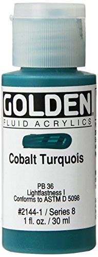 0799198013717 - GOLDEN FLUID ACRYLICS - COBALT TURQUOIS - 1 OZ BOTTLE