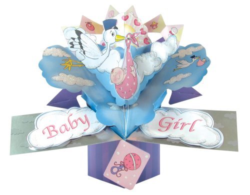 0799198157657 - THE ORIGINAL POP UPS - 045 - BABY GIRL BIRTHDAY CARD BY SECOND NATURE