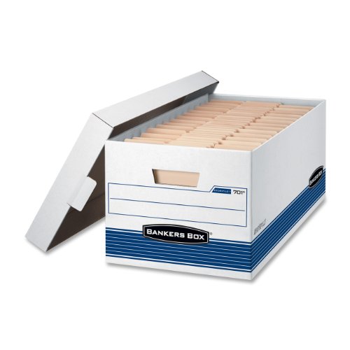 0799198475492 - BANKERS BOX STOR/FILE MEDIUM-DUTY STORAGE BOXES WITH LIFT-OFF LID, LETTER, 12 PACK