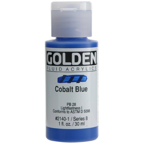 0799198644386 - GOLDEN FLUID ACRYLIC PAINT 1 OUNCE-COBALT BLUE