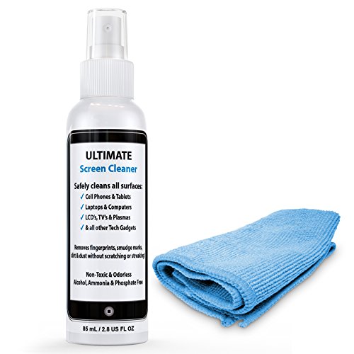 0799234284248 - #1 SCREEN CLEANER KIT WITH MICROFIBER CLOTH (BLUE) SIZE 7.5 X 8. BEST FOR IPHO