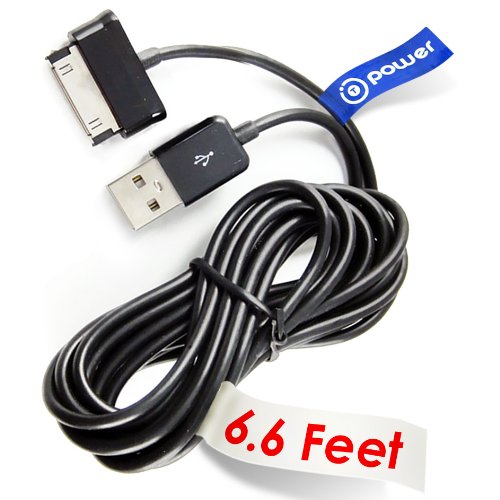 0799418646688 - T-POWER 30-PIN ( 6.6 FT LONG CABLE ) FOR SAMSUNG GALAXY TAB NOTE 7.0 7.7 8.9 10.1 GALAXY TAB 7, 8.9,10.1 TABLET 2 REPLACEMENT SPARE POWER CORD CHARGING SYNC DATA CABLE