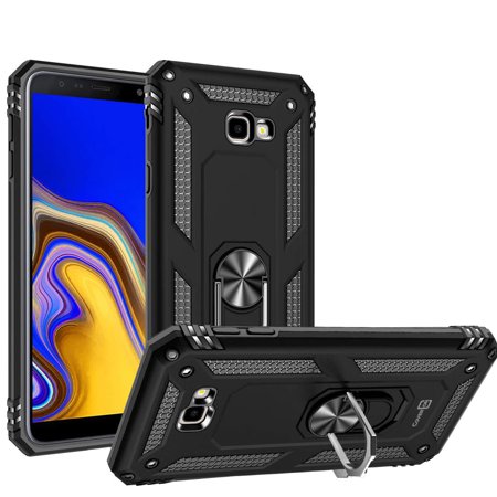 0799418852928 - COVERON SAMSUNG GALAXY J4 PLUS / GALAXY J4 CORE / GALAXY J4 PRIME CASE WITH MAGNETIC CAR MOUNT COMPATIBLE RING HOLDER KICKSTAND PHONE COVER - RESISTOR SERIES