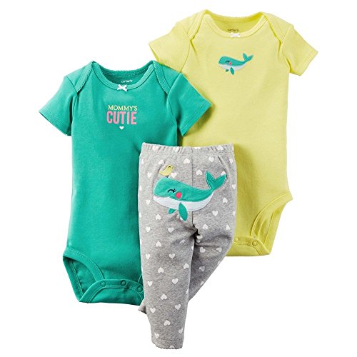 0799430977173 - CARTER'S BABY GIRLS' 3 PIECE TAKE ME AWAY SET (BABY) (24 MONTHS, WHALE)
