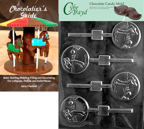 0799441196228 - CYBRTRAYD BK-S038 GOLF LOLLY SPORTS CHOCOLATE CANDY MOLD WITH CHOCOLATIER'S GUIDE INSTRUCTIONS BOOK MANUAL