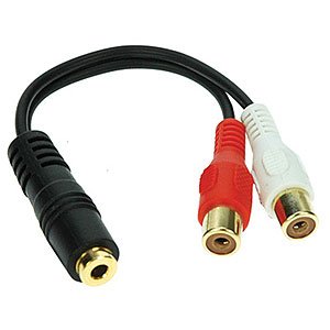 0799472006794 - MANHATTAN 6 INCHES STEREO SPLITTER-3.5MM JACK TO 2-RCA JACKS AUDIO ADAPTER