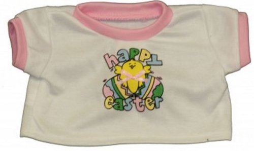 0799475575587 - HAPPY EASTER T-SHIRT TEDDY BEAR CLOTHES FIT 14 - 18 BUILD-A-BEAR, VERMONT TEDDY BEARS, AND MAKE YOUR OWN STUFFED ANIMALS