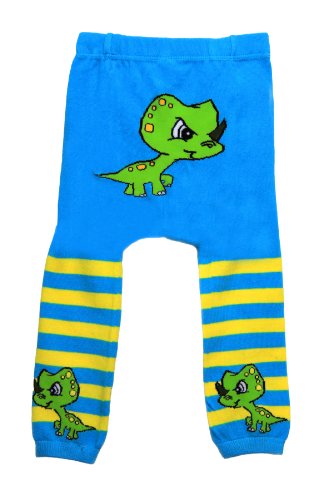 0799475925368 - BABY DINO UNISEX BABY LEGGINGS - BLUE(12-24+ MONTHS) - SOFT AND CUTE BREATHABLE COTTON BABY CLOTHES