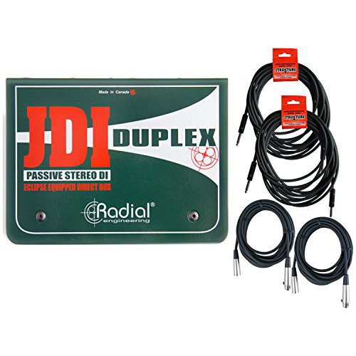 0799491175921 - RADIAL ENGINEERING JDI DUPLEX MK4 STEREO DI PASSIVE DIRECT BOX W/ 4 CABLES