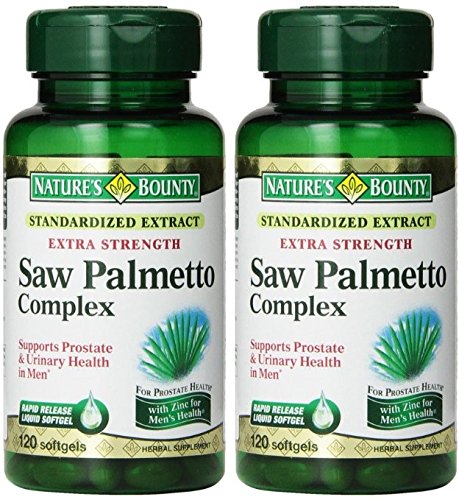 0799559299569 - NATURE'S BOUNTY EXTRA STRENGTH SAW PALMETTO COMPLEX -- 2 BOTTLES EACH OF 120 SOFTGELS