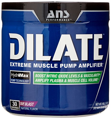 0799559491482 - ANS PERFORMANCE DILATE, CAFFEINE-FREE PRE WORKOUT & NITRIC OXIDE BOOSTER, EXTREME MUSCLE PUMP SUPPLEMENT, GRAPE BLAST, 30 SERVINGS