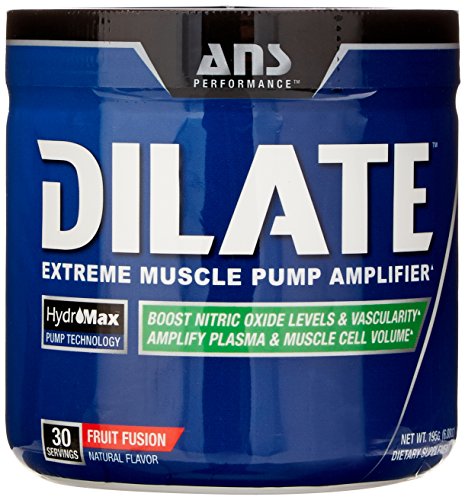 0799559491550 - ANS PERFORMANCE DILATE, CAFFEINE-FREE PRE WORKOUT & NITRIC OXIDE BOOSTER, EXTREME MUSCLE PUMP SUPPLEMENT, FRUIT FUSION, 30 SERVINGS
