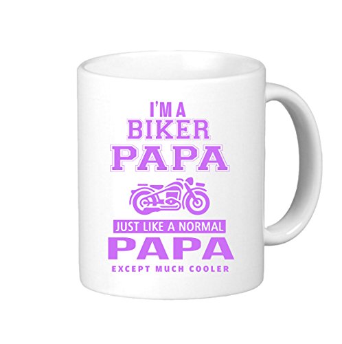0799562630540 - I'M BIKER PAPA. JUST LIKE A NORMAL PAPA EXCEPT MUCH COOLER. FUNNY UNIQUE HARLEY INSPIRED NOVELTY COFFEE MUG CUP MOTORCYCLE BIRTHDAY GIFT PRESENT FOR HIM.