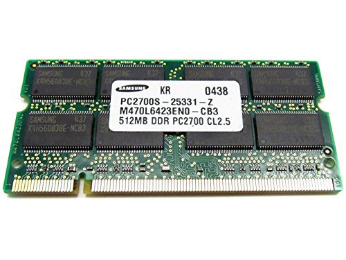 0799599082411 - SAMSUNG 512MB PC2700 CL2.5 DDR MEMORY M470L6524BT0-CB3