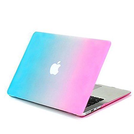 0799600463987 - MOSISO MACBOOK AIR 13 CASE, ULTRA SLIM SOFT-TOUCH PLASTIC SEE THROUGH HARD SHELL SNAP ON COVER FOR MACBOOK AIR 13.3 (A1466 & A1369), RAINBOW