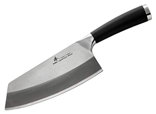 0799632160977 - ZHEN JAPANESE VG-10 3-LAYER FORGED LIGHT VEGETABLE CHOPPING CHEF KNIFE/CLEAVER, 7-INCH