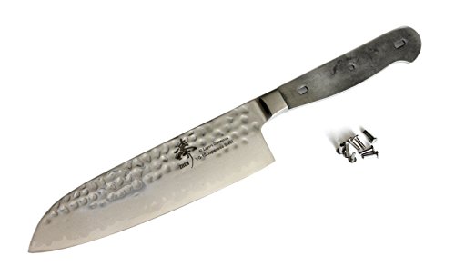0799632161837 - ZHEN VG-10 JAPANESE HAMMERED 67 LAYERS DAMASCUS STEEL SANTOKU CHEF BLADE BLANK KNIFE KIT, 7, SILVER