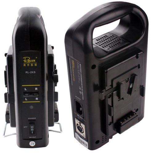 Rolux new 2 channel sony v-mount V lock li-ion battery charger power supply...
