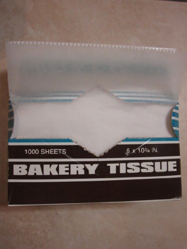 0799632950943 - 1000 SHEETS INTERFOLDED DRY WAX PAPER WHITE BAKERY & PASTRY PICK UP TISSUE 6 X 10 3/4''