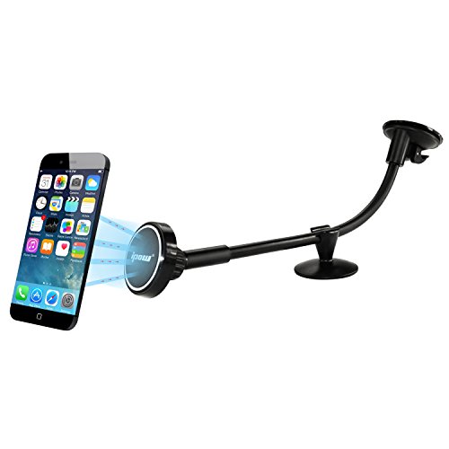 0799637074484 - IPOW UNIVERSAL STRONG MAGNETIC CRADLE-LESS WINDSHIELD LONG ARM CAR MOUNT HOLDER