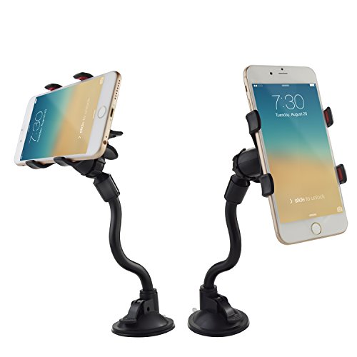 0799637074545 - CAR MOUNT,IPOW LONG ARM UNIVERSAL WINDSHIELD DASHBOARD CELL PHONE HOLDER WITH STRONG SUCTION CUP AND X CLAMP FOR IPHONE 6 PLUS/6 5 4 SAMSUNG GALAXY S6 EDGE/S6 S5 S4 S3 NOTE NEXUS ETC