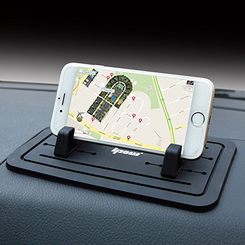 0799637074798 - IPOW NEW SILICONE PAD DASH MAT CELL PHONE CAR MOUNT HOLDER CRADLE DOCK FOR PHONE SAMSUNG S5/S4/S3/IPHONE 4/5/5S/6/6S(PLUS) AND GPS,BLACKTABLE PC HOLDER