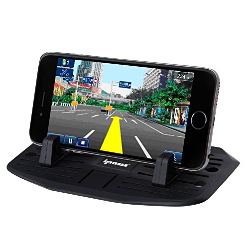 0799637091597 - UPDATE VERSION,IPOW CAR SILICONE PAD DASH MAT CELL PHONE CAR MOUNT HOLDER CRADLE DOCK FOR PHONE SAMSUNG S5/S4/S3/IPHONE 4/5/5S/6/6S(PLUS),TABLE PC HOLDER WITH 2 SIZES PHONE HOLDER PARTS