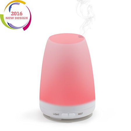 0799648422236 - ESSENTIAL OIL DIFFUSER BY VAFEE - PORTABLE AIR HUMIDIFIER & COOL MIST AROMATHERAPY DIFFUSER - IONIZER AIR PURIFIER - AUTO SHUT-OFF FUNCTION - 7 COLORED LED LIGHTS - 100ML