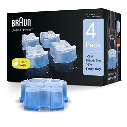 0799665009274 - BRAUN SHAVER SYSTEM CLEAN & RENEW REFILLS, LEAVES YOUR SHAVER HYGIENICALLY CLEAN