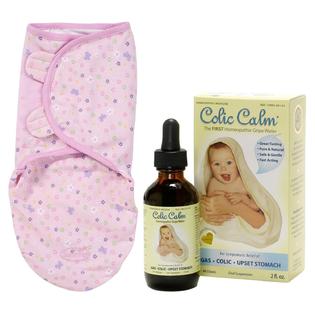 0799666275654 - SUMMER INFANT SWADDLEME COTTON WRAP WITH COLIC GRIPE WATER, SMALL/MEDIUM, BUTTERFLY