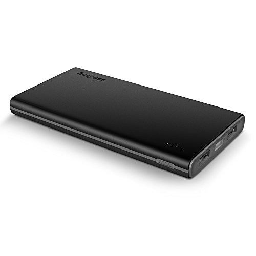 0799695148998 - EASYACC 2ND GEN. 10000MAH POWER BANK BRILLIANT EXTERNAL BATTERY PACK (2.4A SMART OUTPUT) PORTABLE CHARGER FOR IPHONE SAMSUNG HTC SMARTPHONES TABLETS - BLACK AND GRAY