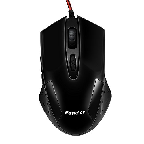 0799695149155 - EASYACC® X-2 OPTICAL LASER HAND SUITABLE DESIGN GAMING MOUSE WITH ADJUSTABLE DPI AND GOLD-PLATED USB CONNECTOR, COMPATIBLE WITH WINDOWS MAC OS X LINUX.