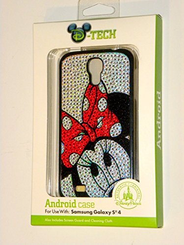 0799705366152 - DISNEY D-TECH WORLD WDW PARKS AUTHENTIC MINNIE MOUSE RHINESTONE BLING 2014 GALAXY 4 SMART PHONE HARD CASE & SCREEN GUARD CLEANING CLOTH