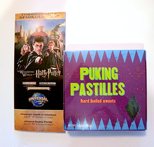 0799705366640 - UNIVERSAL STUDIOS WIZARDING WORLD OF HARRY POTTER DIAGON ALLEY PUKING PASTILLES HARD BOILED SWEETS WIZARDING WEASLEYS CANDY STORE 4.5 OZ & COMMEMORATIVE OPENING WEEK MAP GIFT SET