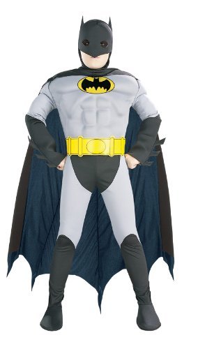 0799760903781 - SUPER DC HEROES DELUXE MUSCLE CHEST THE BATMAN CHILD'S COSTUME