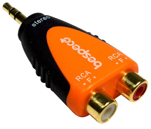 0799804312463 - BESPECO SILOS SERIES ADAPTER WITH 3.5MM STEREO JACK TO TWO RCA FEMALE SOCKETS